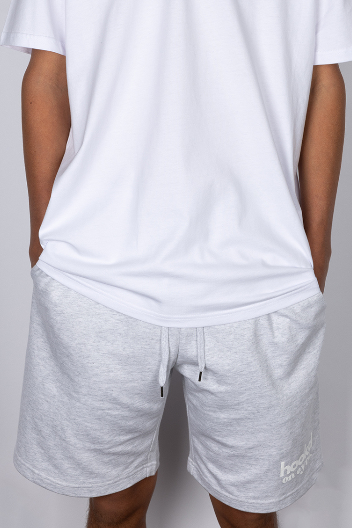 Hookd Stadium Shorts - White Marle