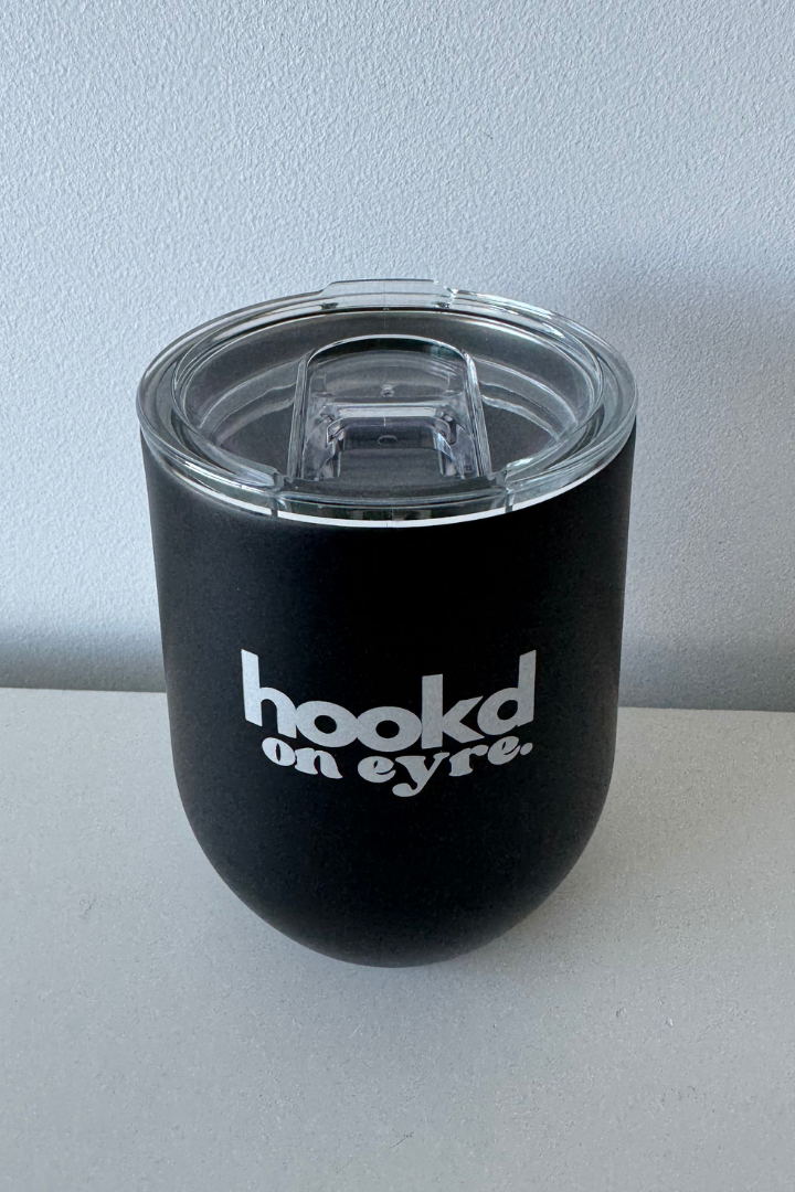 Hookd Mirror Finished Insulated 350ml S/S Mug - Black
