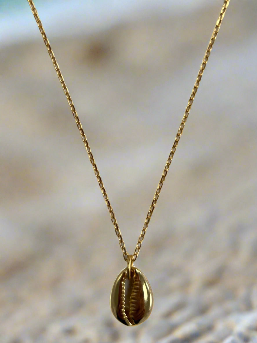 Gold Plated Cowrie Shell Necklace