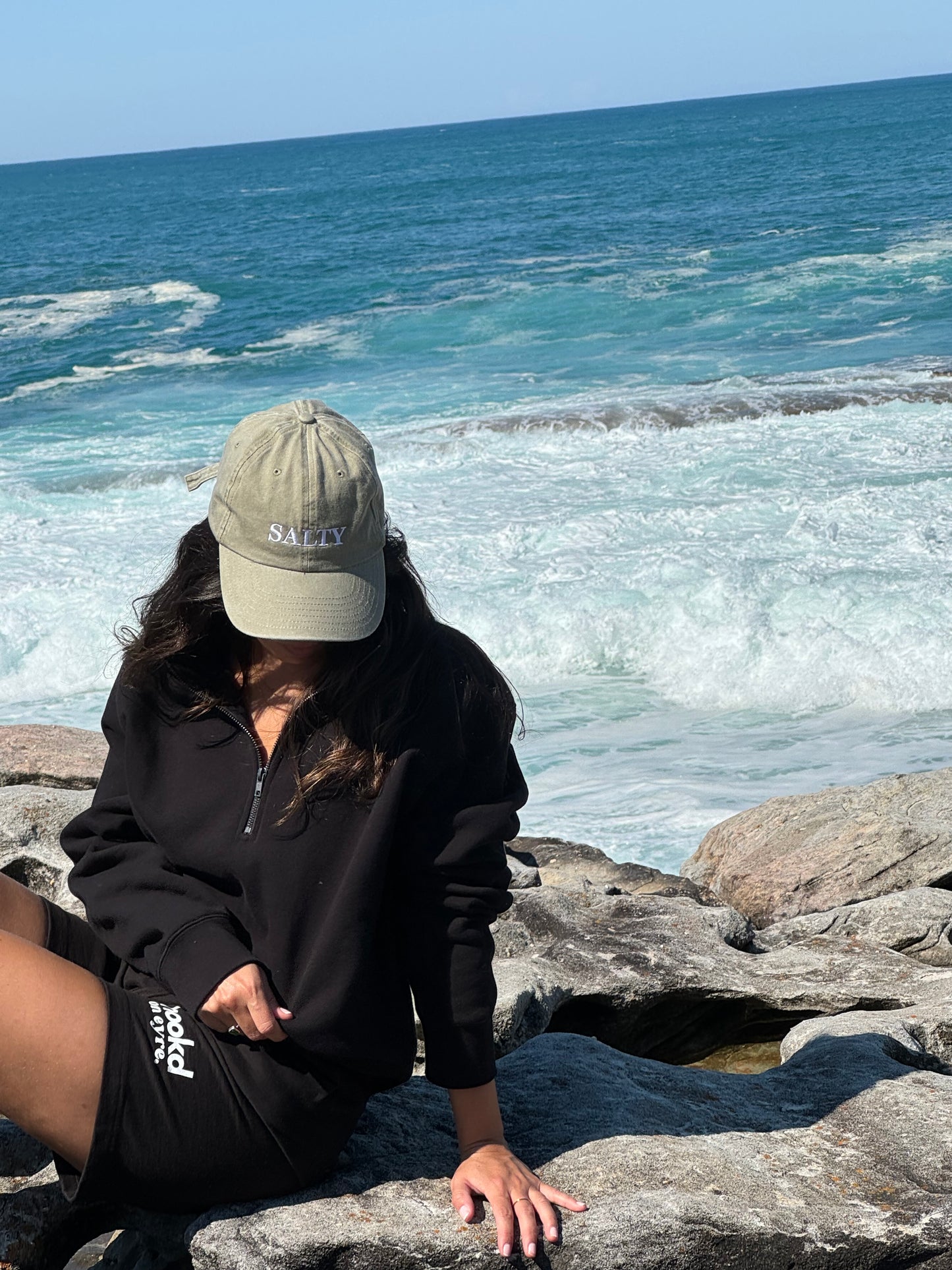 (NEW) 'Salty' Washed Cap - Sand