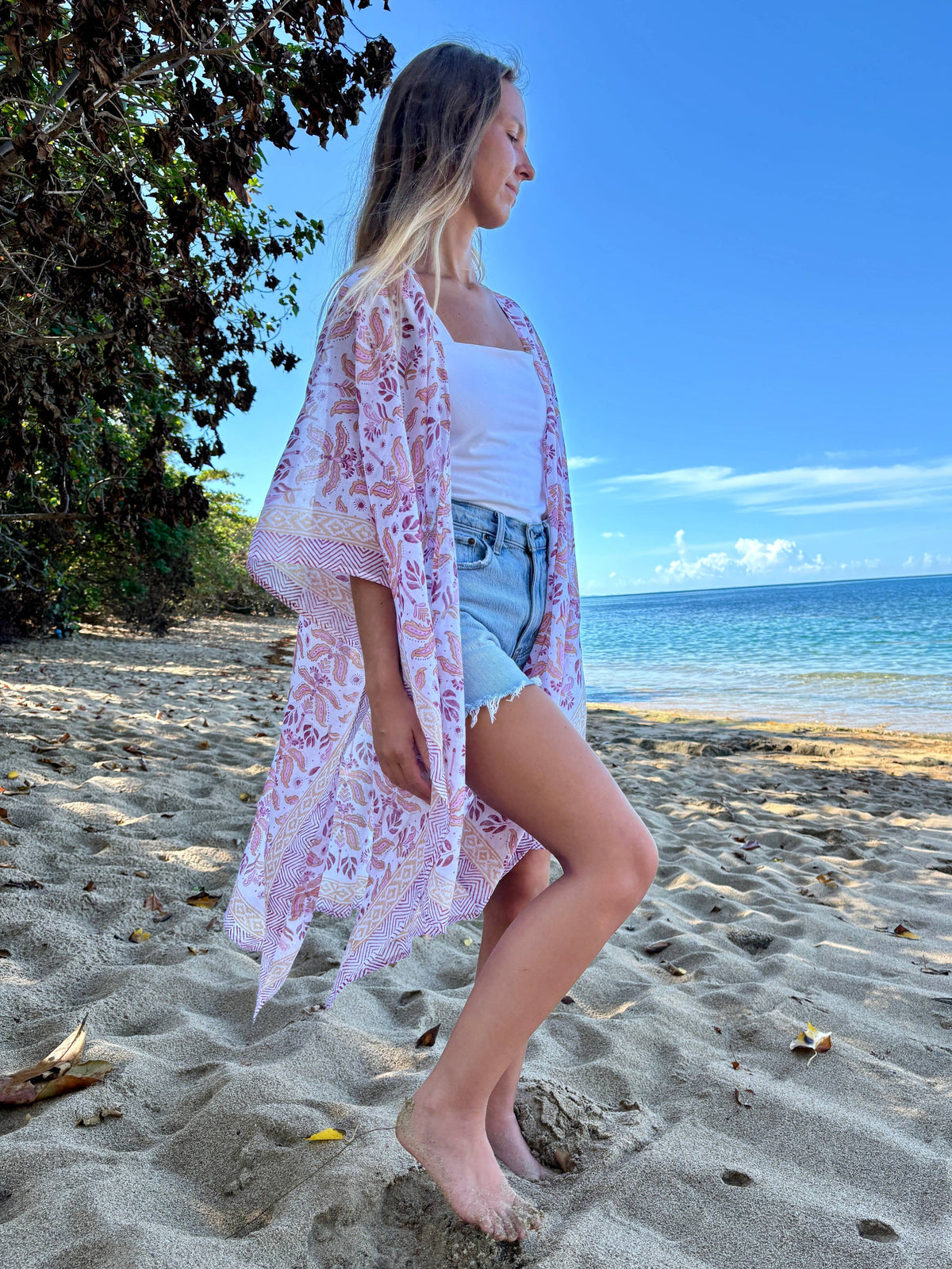 The Wanderer Kimono - Desert Palm: One size