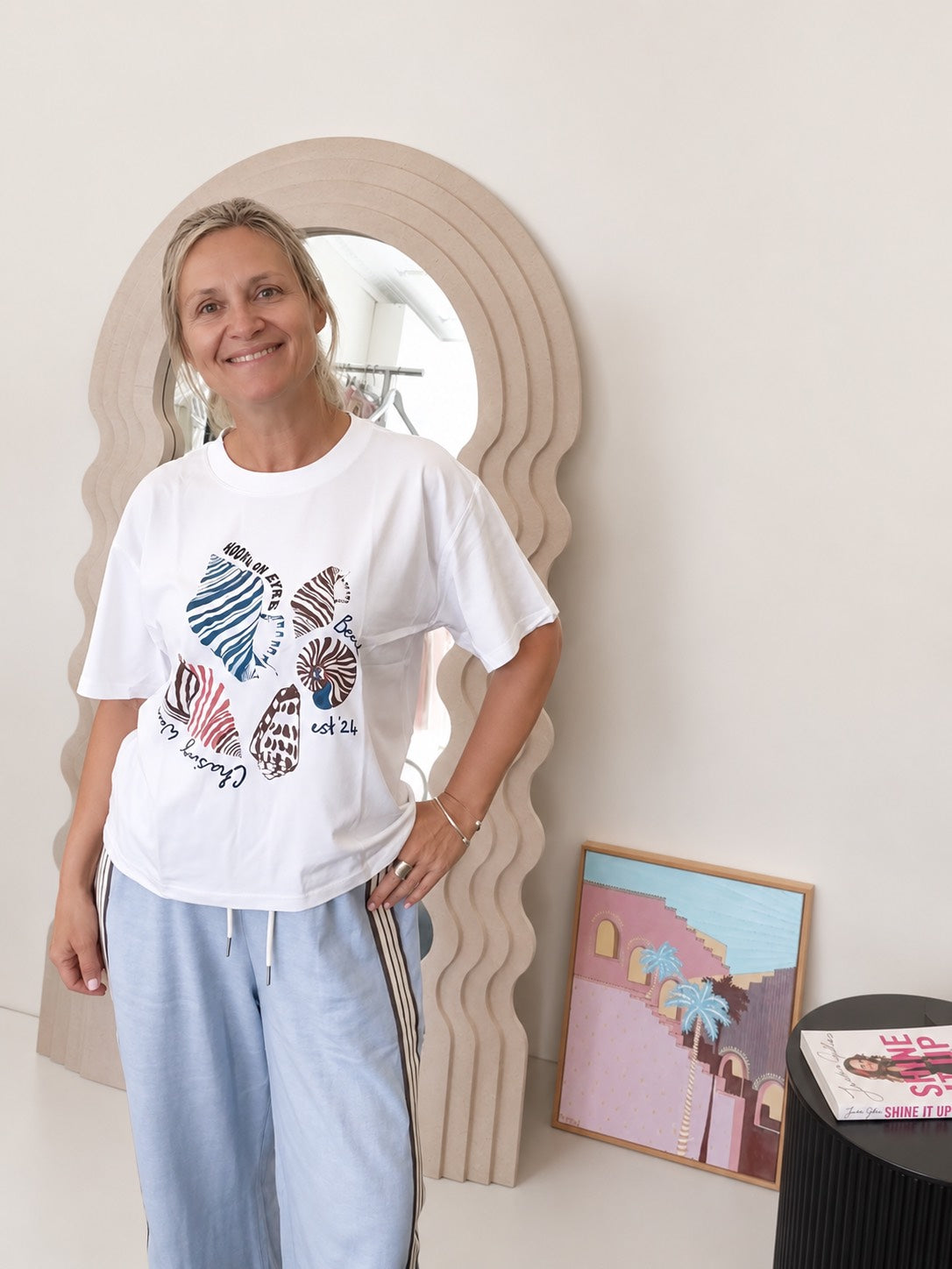 Hookd Shells Beach Tee White