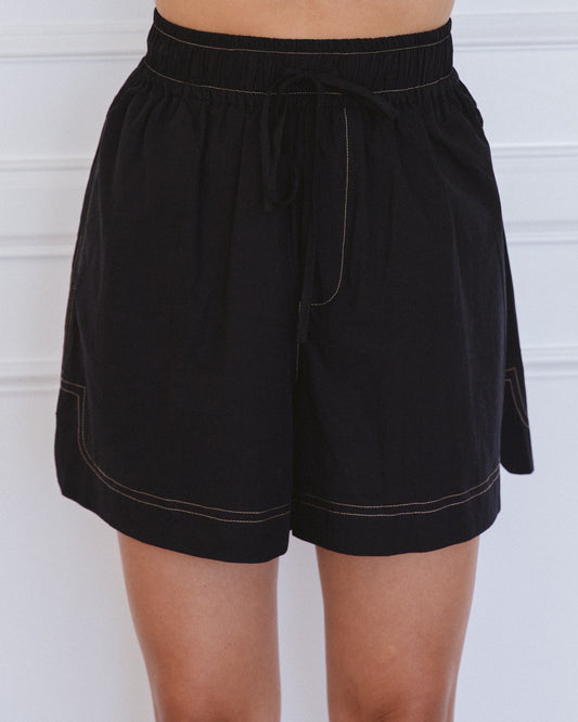 Stitched Up Shorts Black