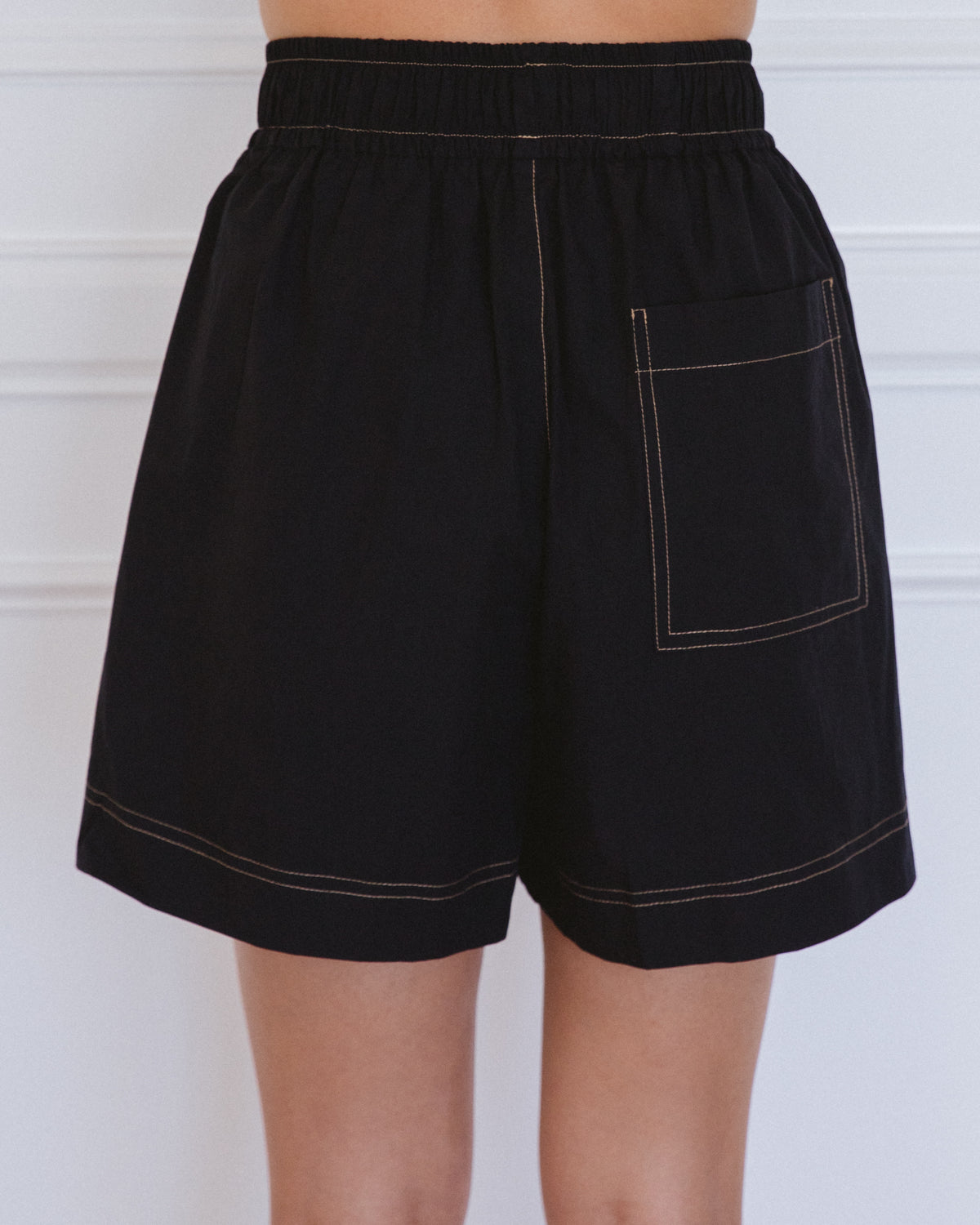 Stitched Up Shorts Black