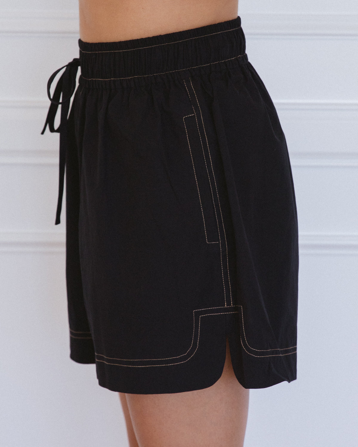 Stitched Up Shorts Black