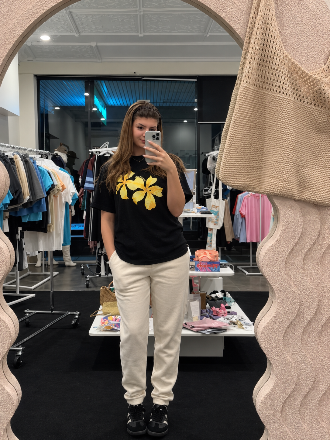 "FLOWERS" YELLOW Hookd On Eyre T Shirt