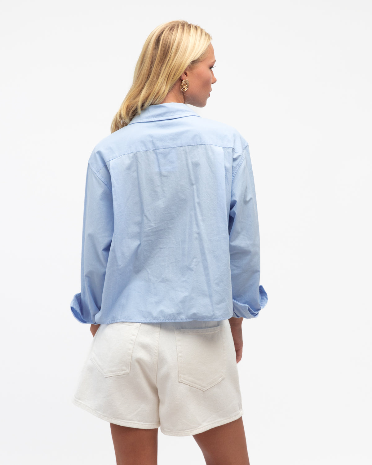 Boxy Silhouette Shirt Blue