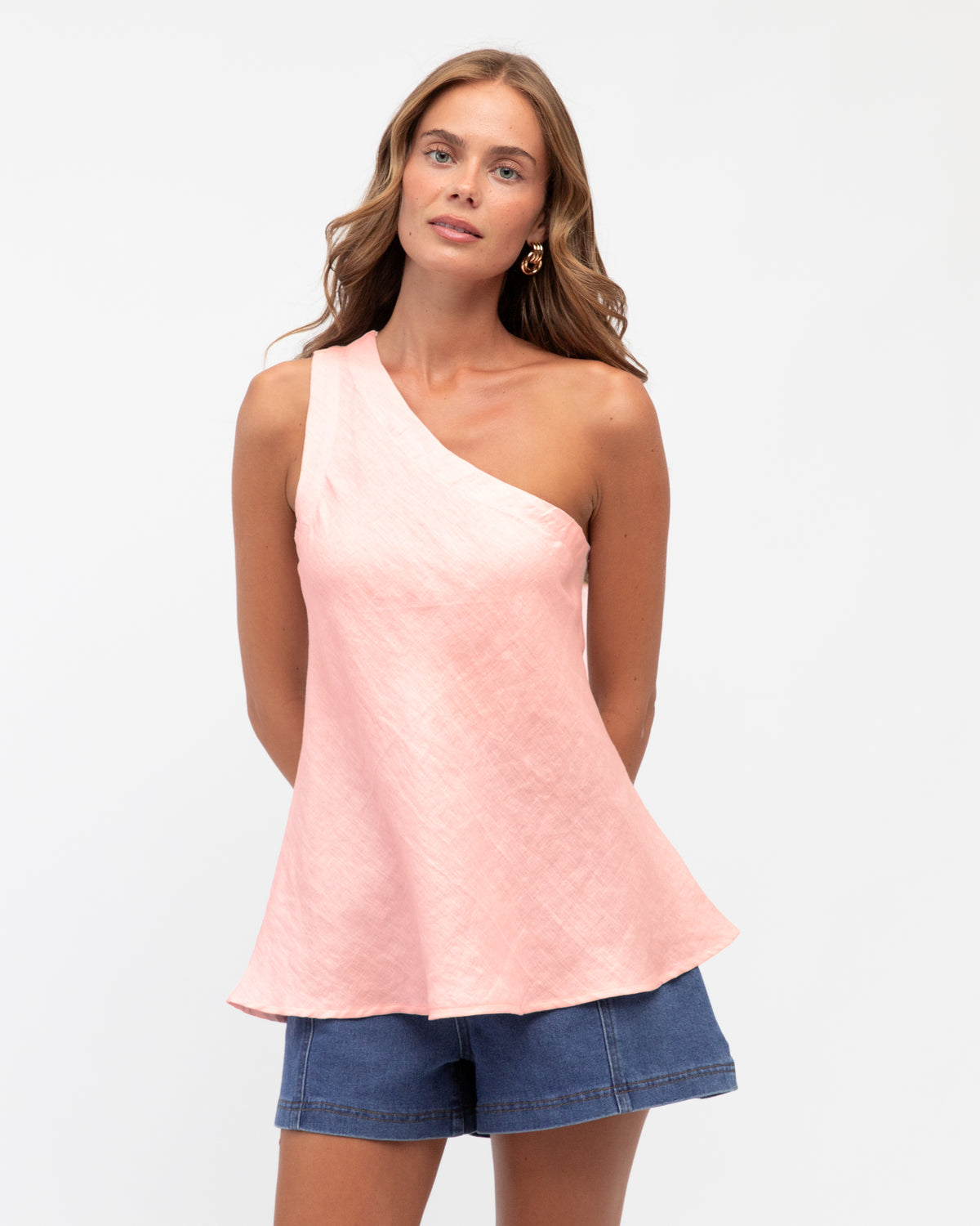 Pink Belle Linen Top