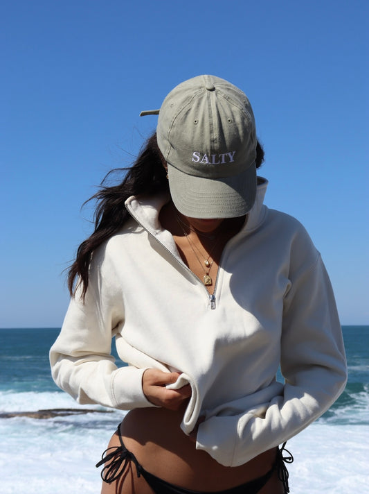 (NEW) 'Salty' Washed Cap - Sand