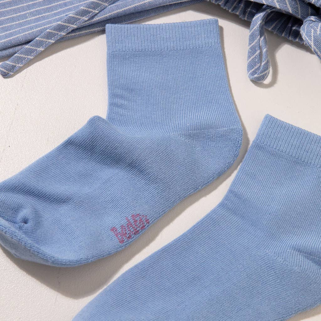 Seamless Bamboo Socks - Crew - Blue